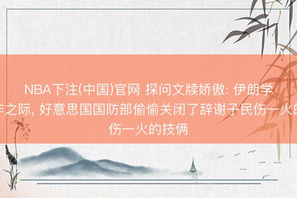 NBA下注(中国)官网 探问文牍娇傲: 伊朗学校被炸之际， 好意思国国防部偷偷关闭了辞谢子民伤一火的技俩