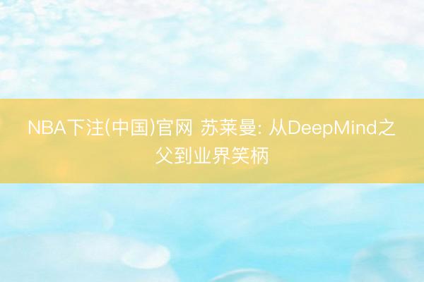 NBA下注(中国)官网 苏莱曼: 从DeepMind之父到业界笑柄