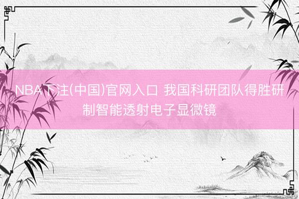 NBA下注(中国)官网入口 我国科研团队得胜研制智能透射电子显微镜