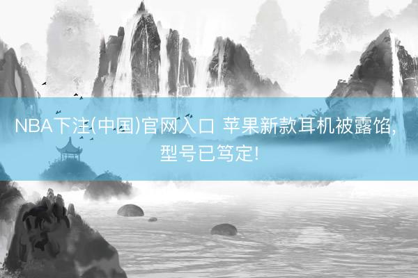 NBA下注(中国)官网入口 苹果新款耳机被露馅， 型号已笃定!