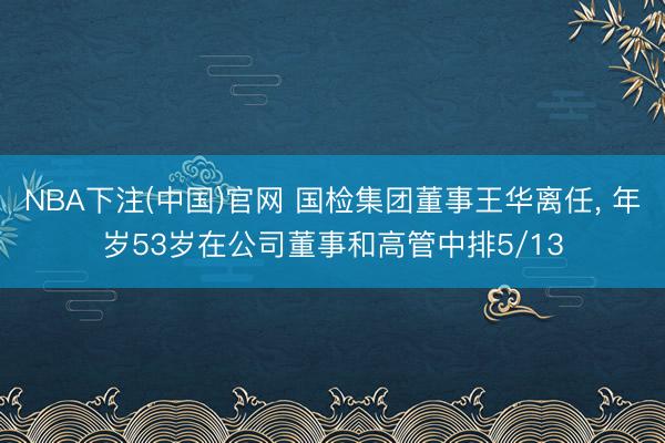 NBA下注(中国)官网 国检集团董事王华离任， 年岁53岁在公司董事和高管中排5/13