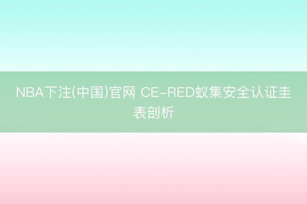 NBA下注(中国)官网 CE-RED蚁集安全认证圭表剖析