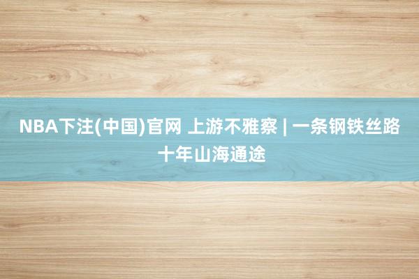NBA下注(中国)官网 上游不雅察 | 一条钢铁丝路 十年山海通途